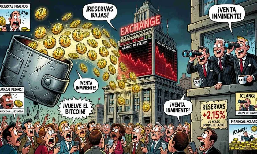 Reservas de Bitcoin en exchanges crecen 2,15% tras masiva salida en verano