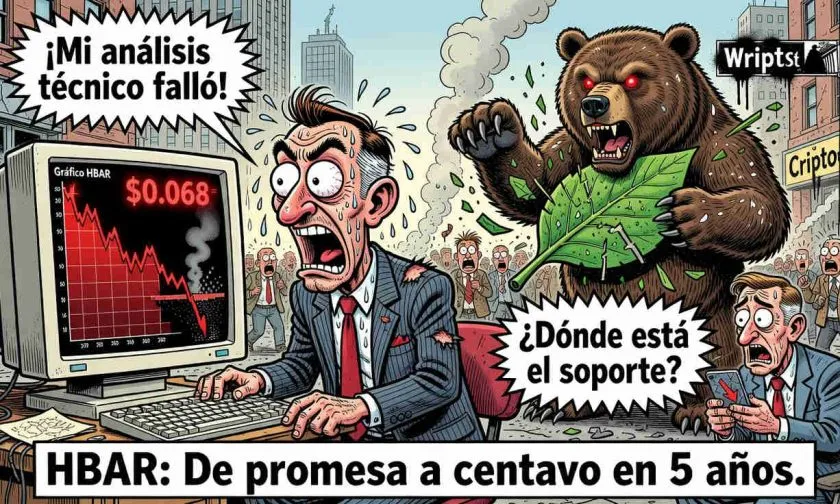 HBAR se precipita un 72% interanual y prueba mínimos de dos años el 31 de julio de 2026