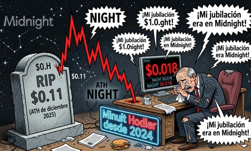 Midnight (NIGHT) se derrumba un 84% desde su máximo histórico y lucha por mantener el nivel de 0.018 USD