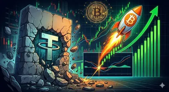 “USDT 도미넌스 무너졌다” MACD 역전에 비트코인 ‘70% 랠리’ 기대