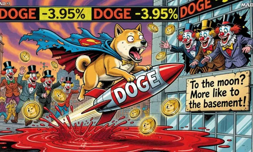 Dogecoin (DOGE) se desploma un 3,95% y pone a prueba el soporte de $0,068 el 25 de julio