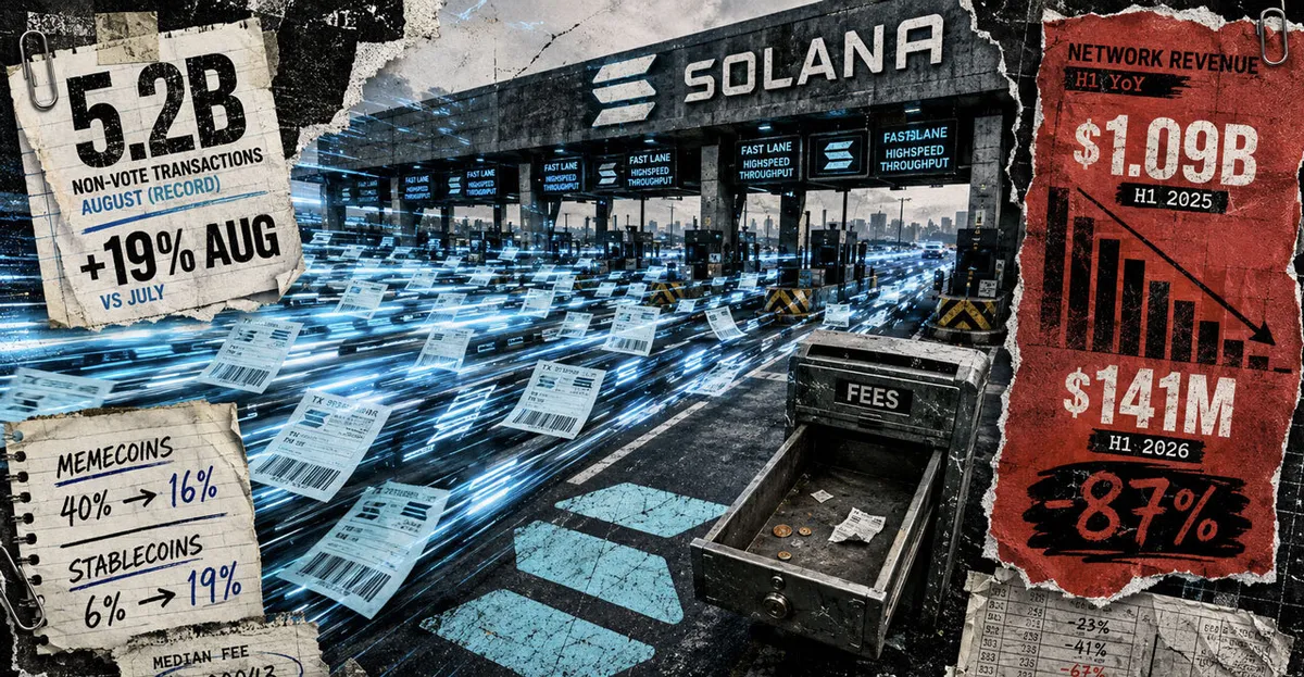 Solana sees 5.2 billion transactions as revenue drops 87% from last year