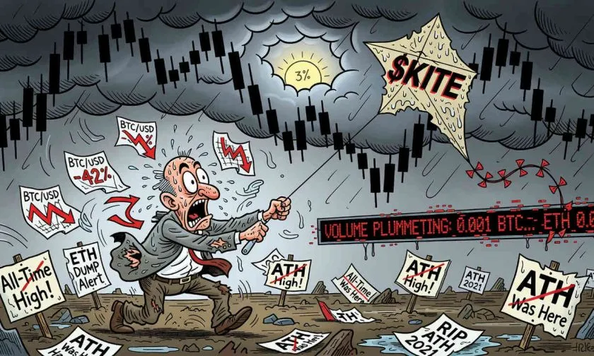 Kite ($KITE) rebota un 3% en medio de un volumen anémico: ¿señal de fondo o trampa alcista?