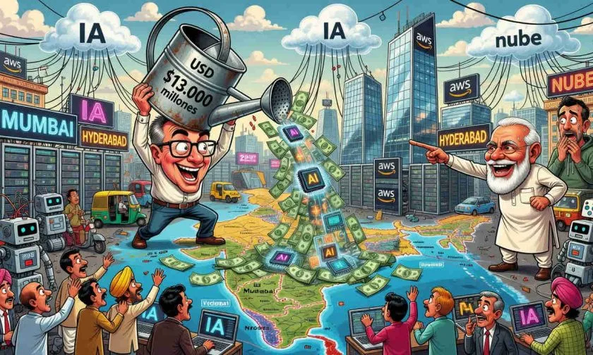 Amazon destina USD $13.000 millones a IA y nube en India con foco en AWS