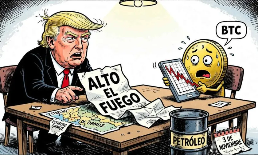Trump rechaza la tregua con Irán y Bitcoin enfrenta otra prueba geopolítica