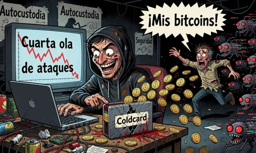Cuarta ola de ataques a Coldcard: más de 800 billeteras drenadas y pérdidas por 486 BTC