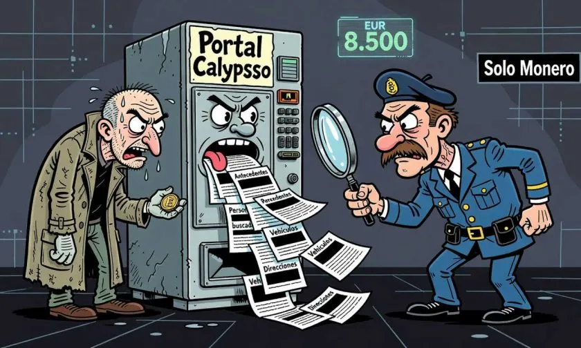 Consultas del portal policial francés Calypsso se ofrecen por EUR 8.500 en Monero