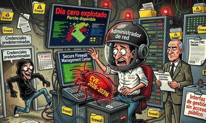 Cisco parchea un día cero de Secure FMC explotado activamente