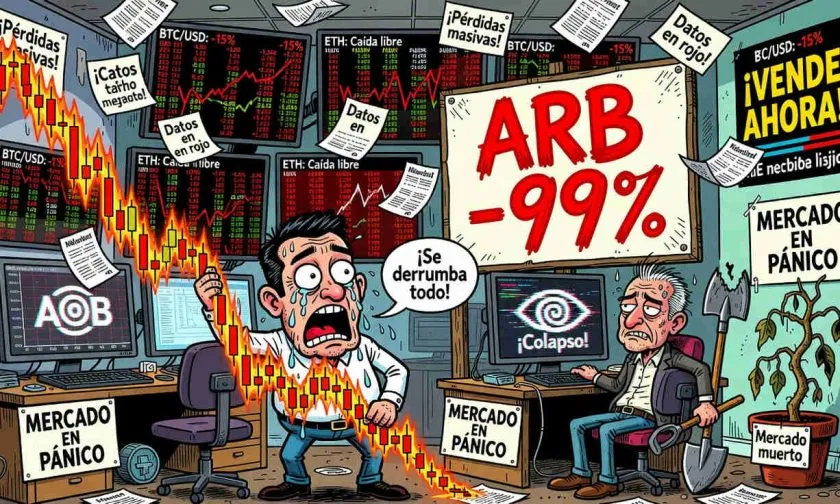 Arbitrum (ARB) sufre caída histórica, cotiza a $0,0786 tras perder 99,29%