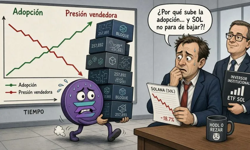 Solana cotiza a 109,54 dólares tras registrar una caída diaria de 4,58%