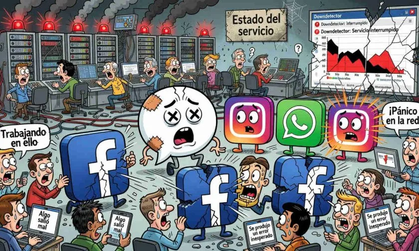 Facebook sufre caída masiva y deja sin acceso a Messenger, la app y su sitio web