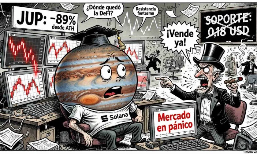 JUP en caída libre: ¿puede rebotar un 63% tras su colapso anual?