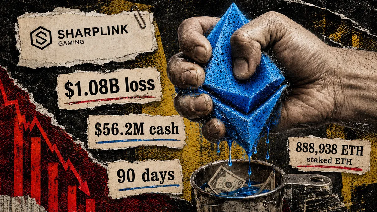 SharpLink's $1B loss highlights $1.7B Ethereum treasury conversion challenge