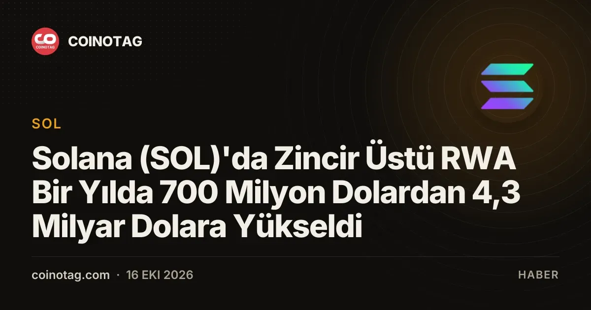 Solana rwa hacmi bir yilda 4,3 milyar dolara cikti