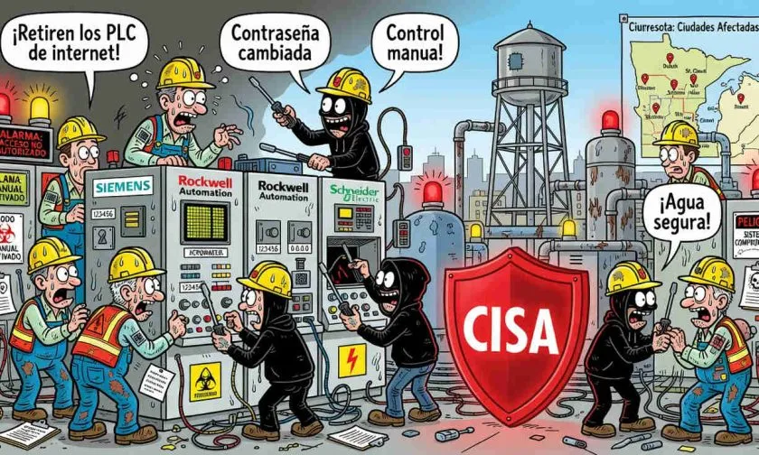 CISA alerta sobre ataques coordinados contra PLC de sistemas de agua en Estados Unidos