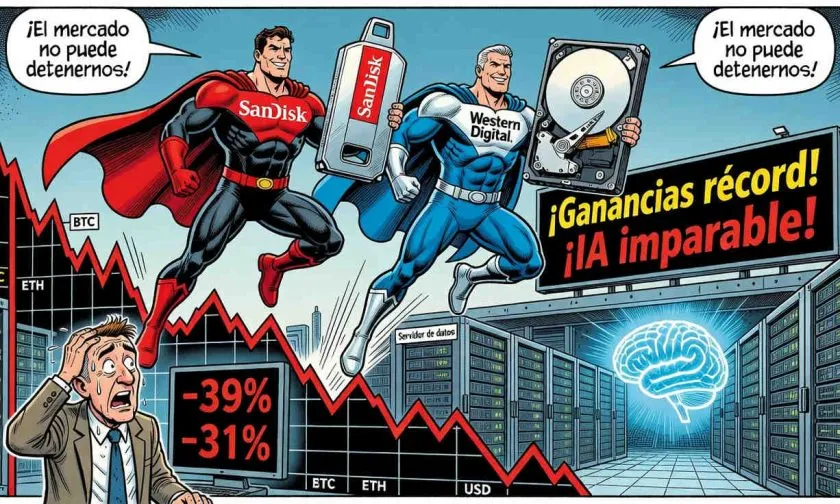 Resultados trimestrales de Sandisk y Western Digital podrían revitalizar comercio de IA