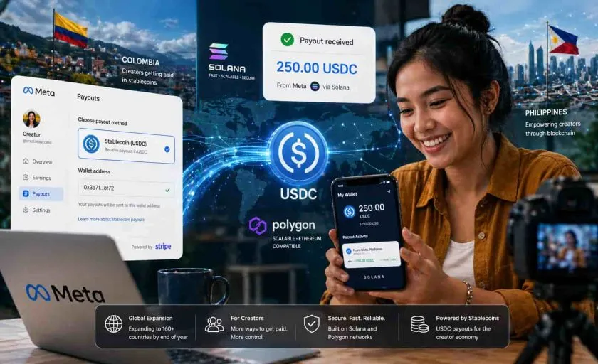 Meta retoma pagos con USDC para creadores en Colombia y Filipinas: Fortune
