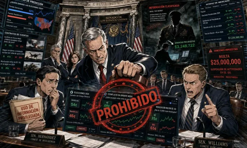 Senado de EEUU aprueba veto que impide a sus miembros operar en mercados de predicción