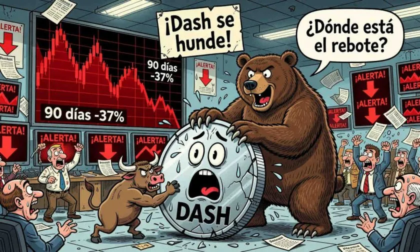 Dash (DASH) muestra leve recuperación del 0,79% mientras persiste tendencia bajista