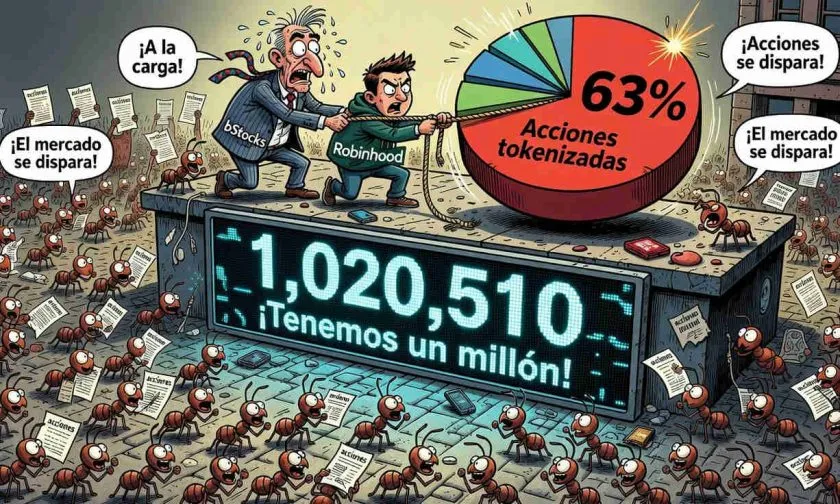 Acciones tokenizadas superan el millón de tenedores, un hito para los RWA