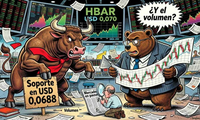 HBAR se desploma 71,89% en 52 semanas: el precio busca estabilizarse en USD $0,070