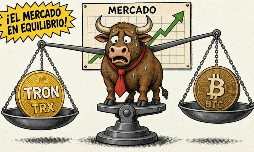 TRX muestra volumen elevado mientras BTC supera los $86,000 en el mercado