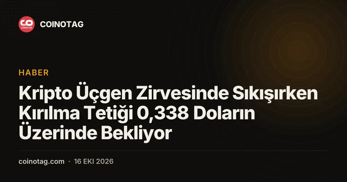 TRON 0,3354 dolardan işlem görürken simetrik üçgenin zirvesinde sıkıştı