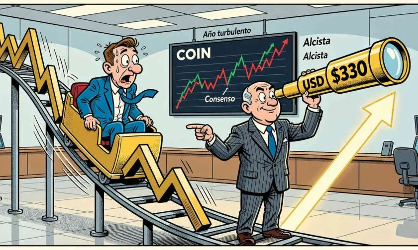 Bernstein prevé un aumento del 77% en acciones de Coinbase a USD $330