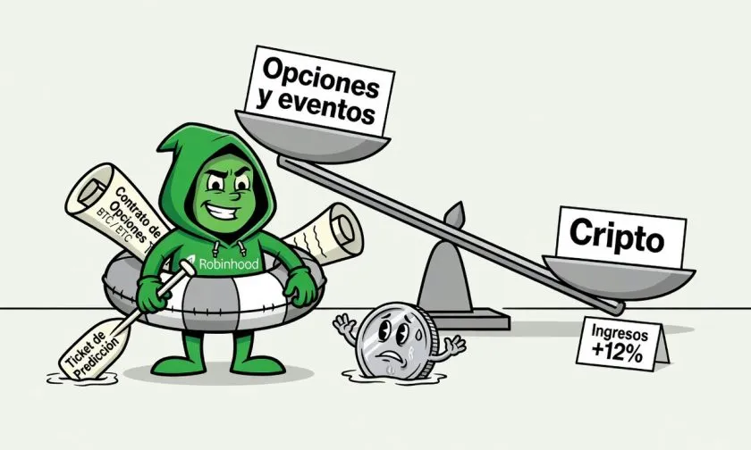 Opciones y contratos de eventos sostienen el incremento trimestral de Robinhood