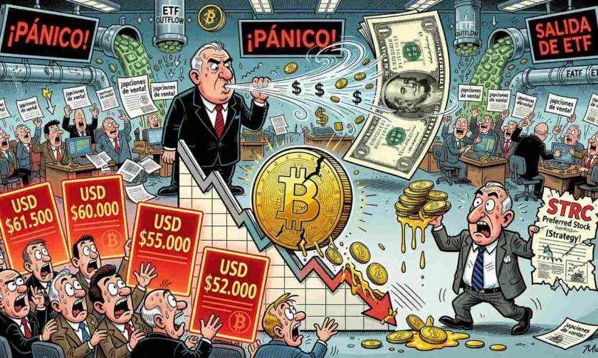 Comerciantes elevan apuestas bajistas de Bitcoin a USD $52.000 en medio de la caída
