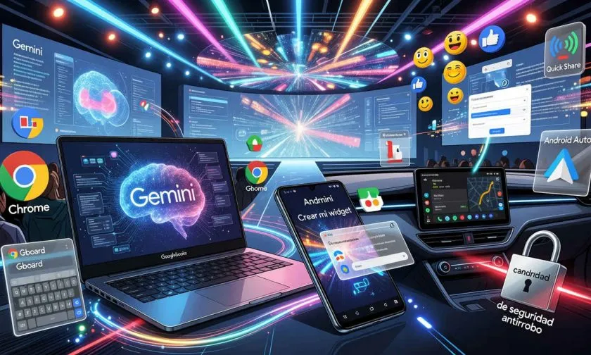 Google redobla su apuesta por Gemini con Googlebooks, Android Auto y widgets creados con IA