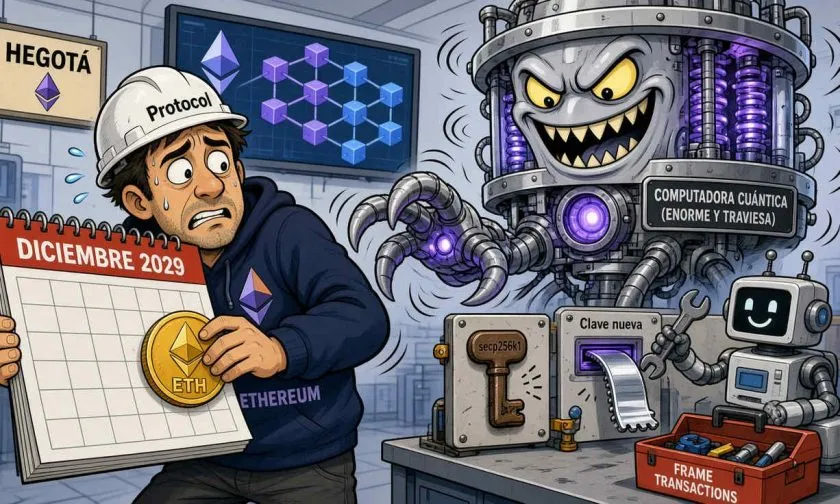 Ethereum fija para 2029 su meta de resistencia cuántica mientras prepara Hegotá