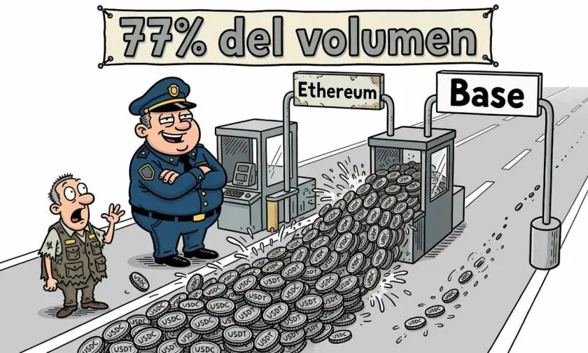 Base supera a la red principal de Ethereum en volumen de stablecoins