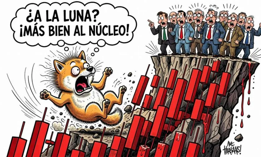 Dogecoin en crisis: DOGE cae 9,5 % y los osos toman el control