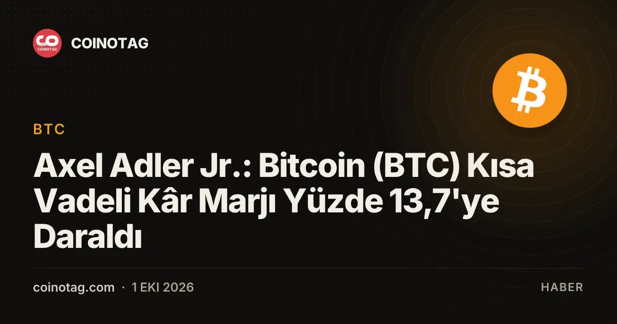 Bitcoin kısa vadeli kâr marjı yüzde 13,7'ye geriledi, direnç 86.372 dolar