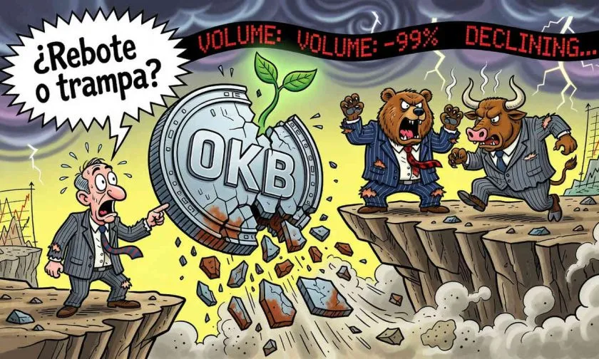 OKB desafía la tendencia bajista con leve repunte del 1,34% mientras el volumen se desploma