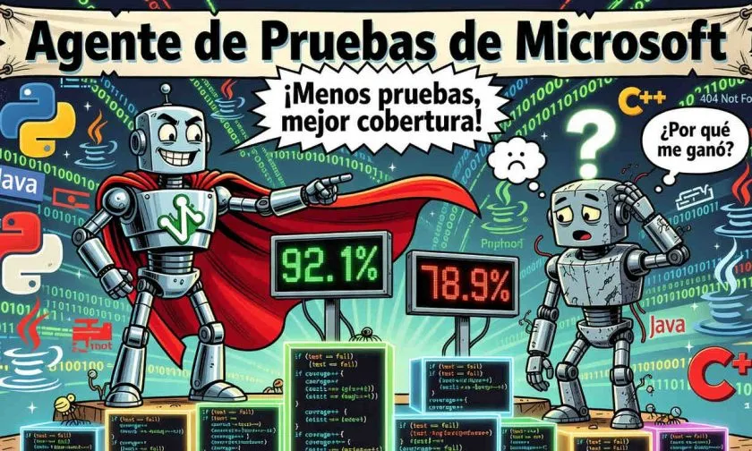 Microsoft libera agente de pruebas que supera a Copilot con 92,1% de éxito