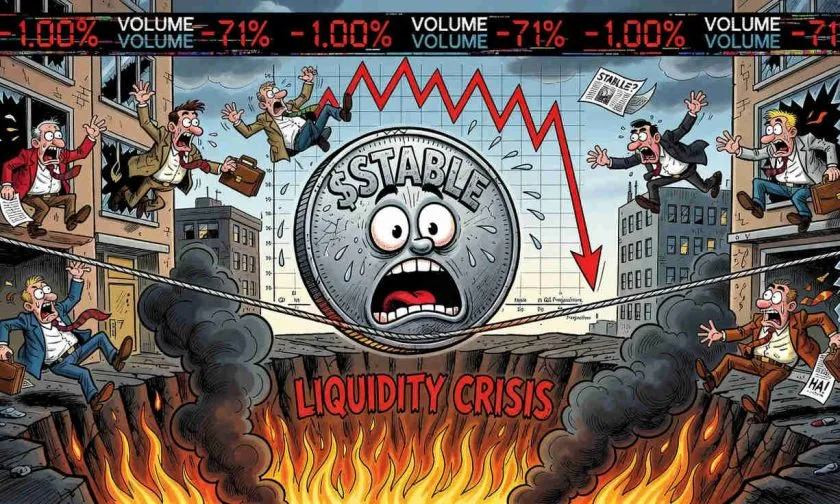 $STABLE cae 1% y el volumen se desploma un 71%: ¿es el fin del rally de julio? — 13 de julio de 2026