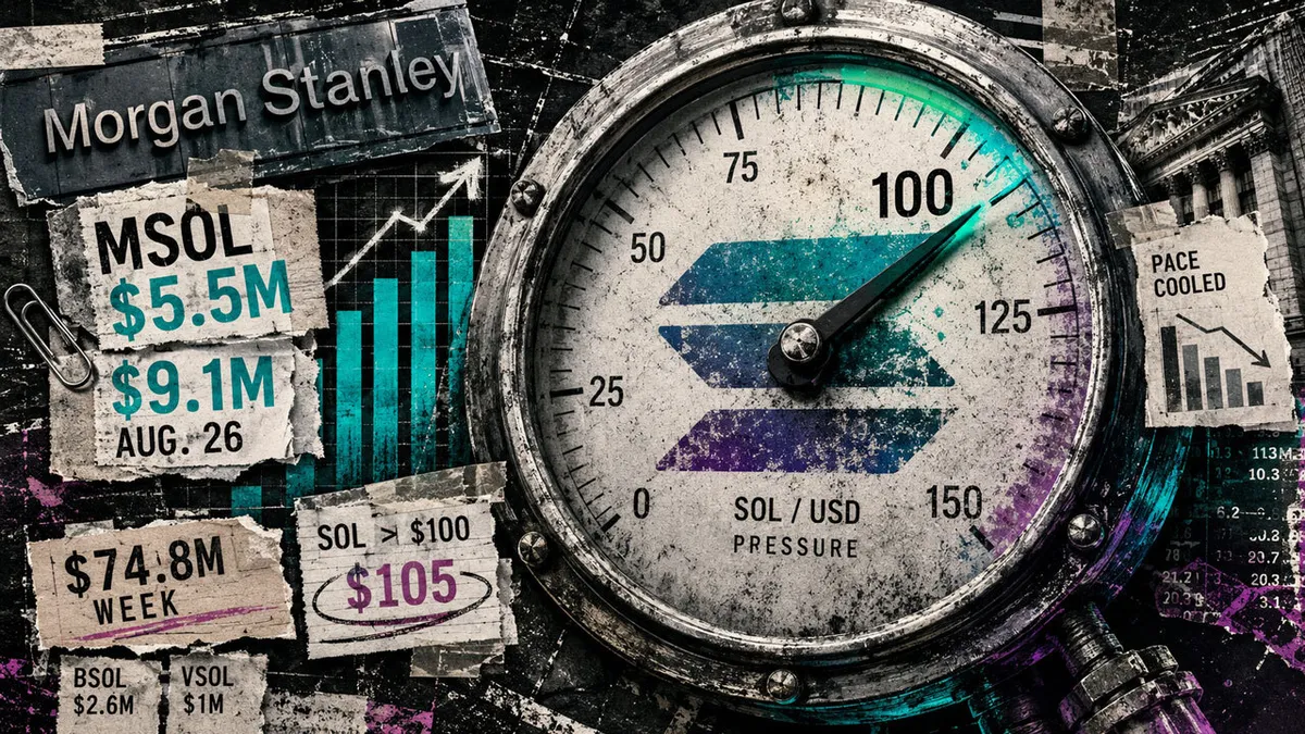 Morgan Stanley drives $9 million inflows into Solana ETF as SOL surpasses $100