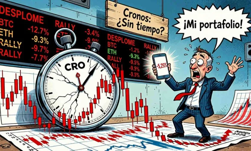 Cronos (CRO) se desploma 5,25% y rompe soporte crítico