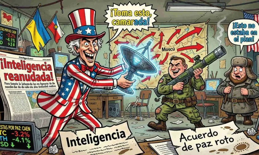 EE. UU. refuerza intercambio de inteligencia con Ucrania, impactando apuestas por la paz