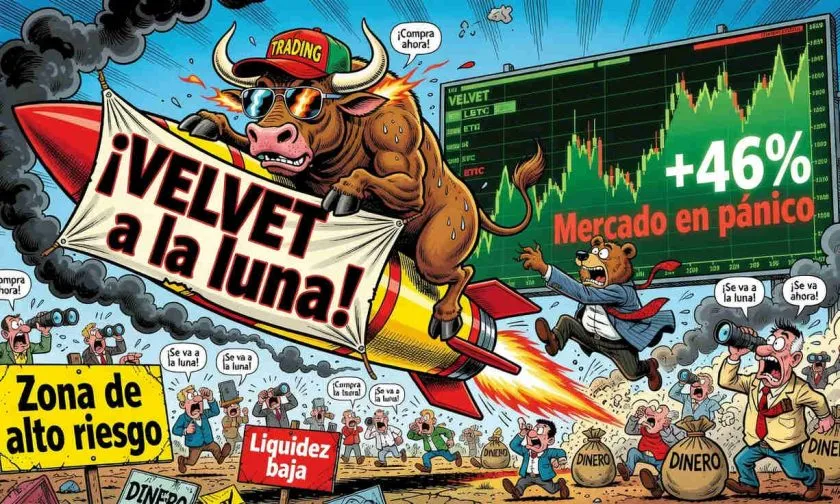 $VELVET aumenta 46% en 24 horas, pero aún está lejos de su máximo histórico