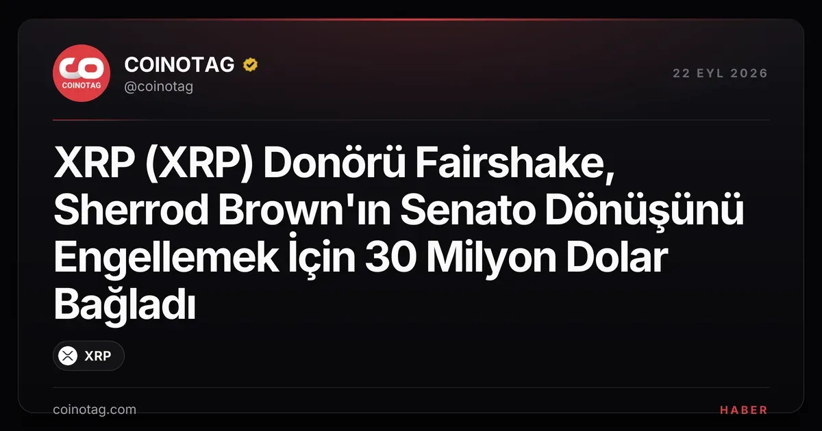 Fairshake, Sherrod Brown'a karşı 30 milyon dolar bağışta bulundu