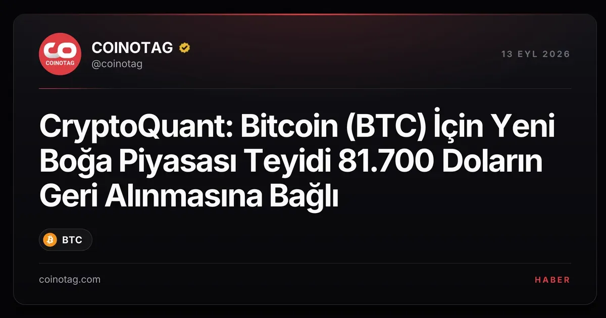 Bitcoin'in yeni boğa piyasası için 81.700 dolara geri dönüş şart