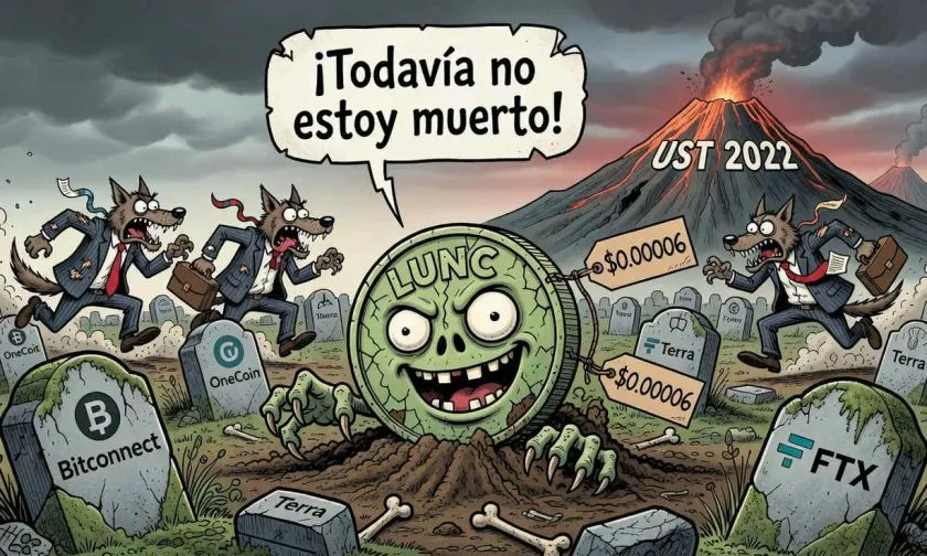 LUNC en estado crítico: leve alza diaria no borra el desplome mensual del 12%