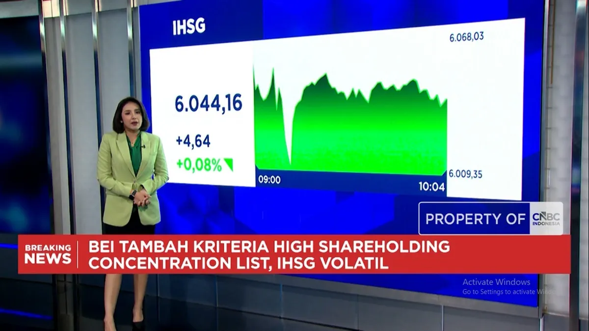 BEI Tambah Kriteria High Shareholding Concentration List, IHSG Volatil