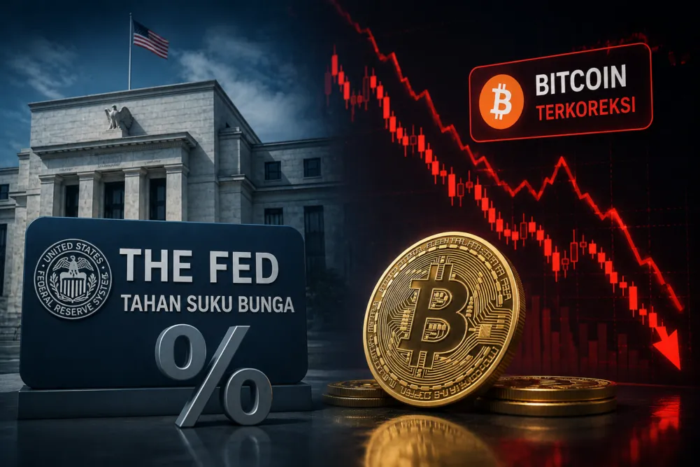 The Fed Tahan Suku Bunga, Bitcoin Terkoreksi