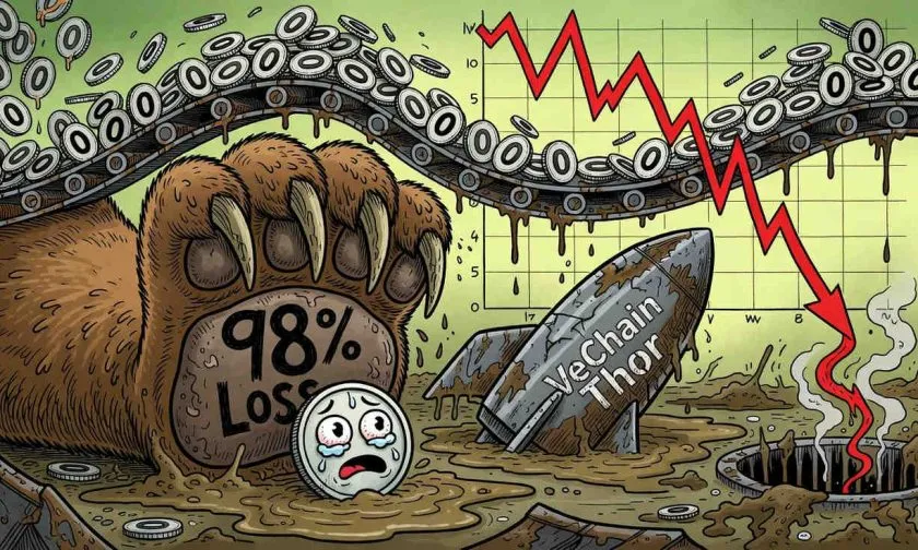 $VET se desangra: pierde 98% desde su máximo histórico mientras los inversores huyen de VeChain