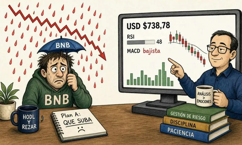 Indicadores técnicos divididos y medias móviles marcan el pulso de BNB