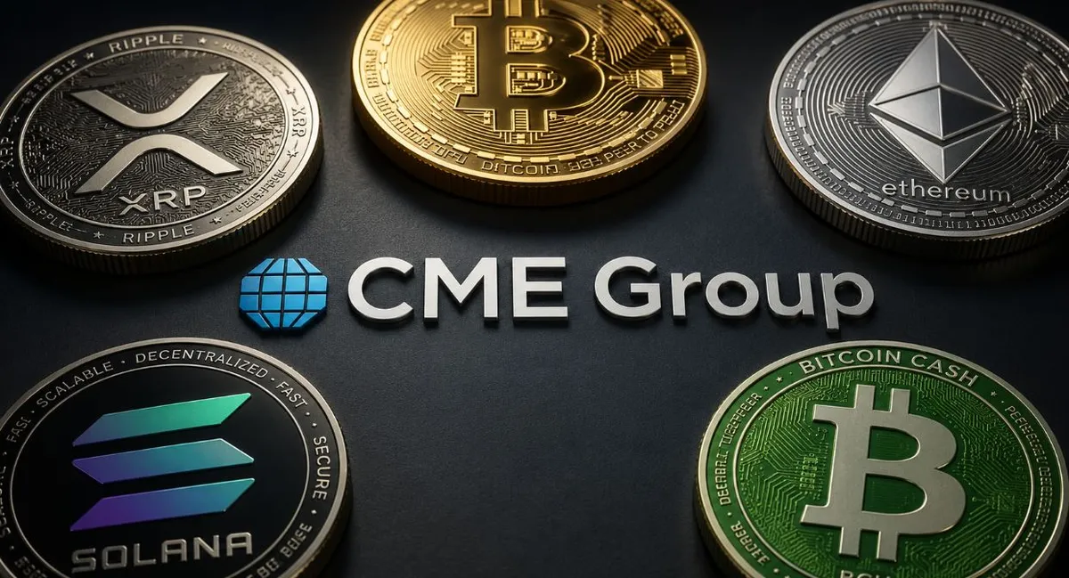 CME lanza índice de futuros que incluye bitcoin, XRP y solana